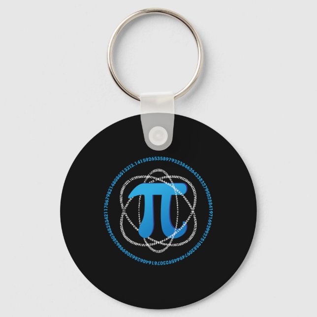 Atom Pi Day Math Science Lover Gift  Keychain (Front)