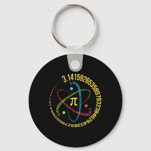 Atom Pi Math Science Stem Gifts 3.14 Pi Day  Keychain
