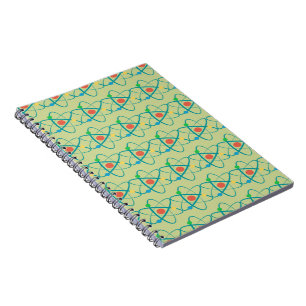 Atom Retro Protons Neutron Electrons Science Lover Notebook