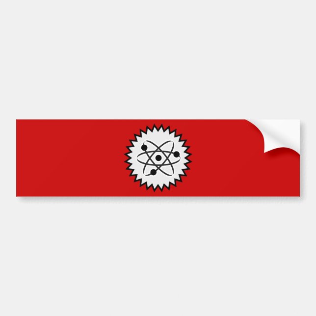 ATOM SCIENCE NUCLEAR LIFE CELL GRAPHICS LOGO ICON BUMPER STICKER (Front)