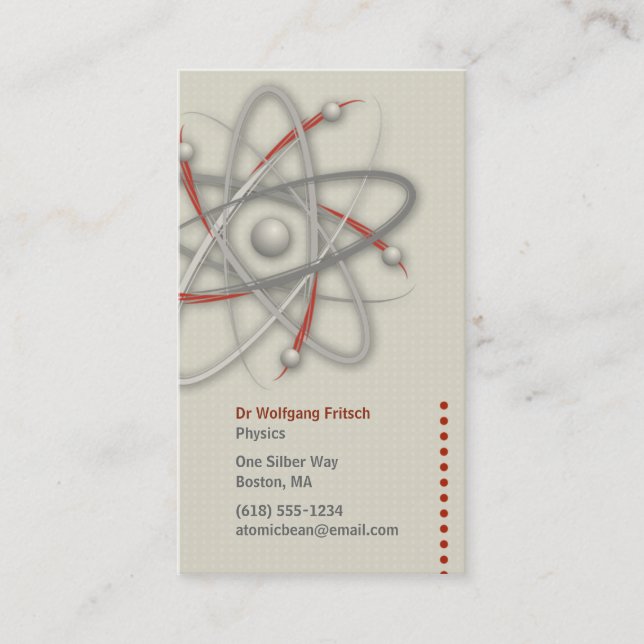Atom - Scientist Business Card (Front)