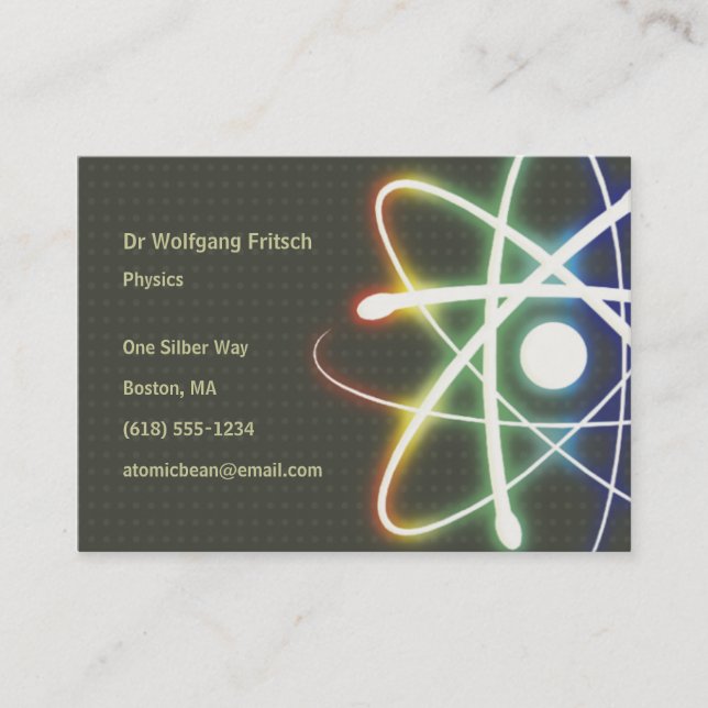 Atom - Scientist Business Card (Front)