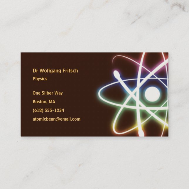 Atom - Scientist Business Card (Front)