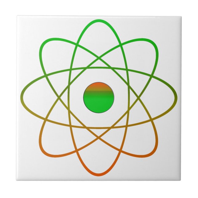 Atom Small (4.25" x 4.25") Ceramic Photo Tile (Front)