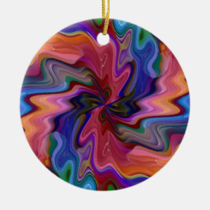 Atom Smashing Ceramic Ornament