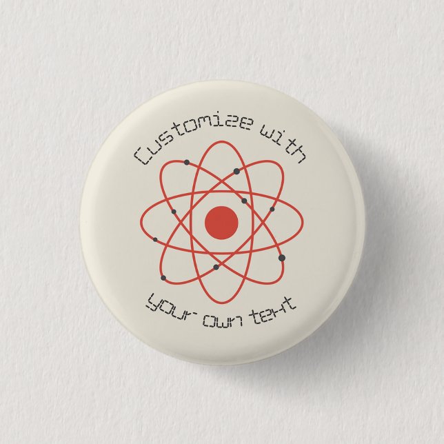 Atom Structure 1 Inch Round Button (Front)
