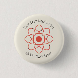 Atom Structure 1 Inch Round Button