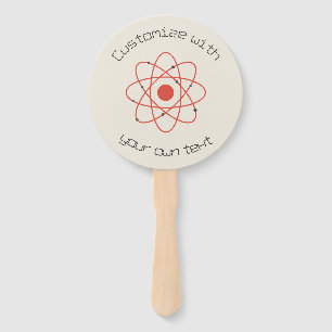 Atom Structure Science Custom Text Hand Fan