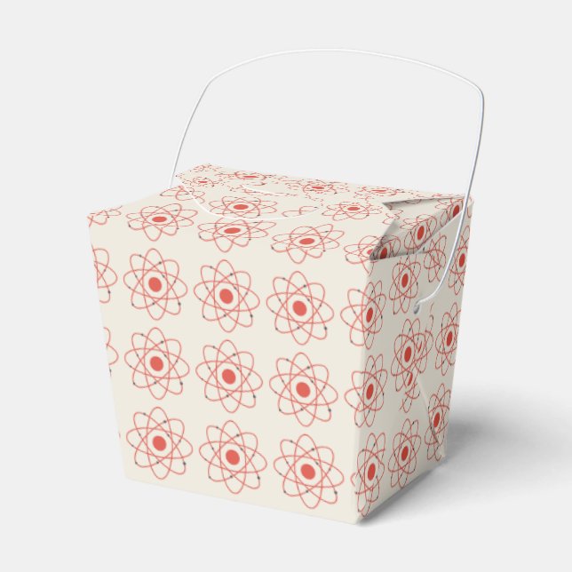 Atom Structure Science Pattern Favor Box (Front Side)