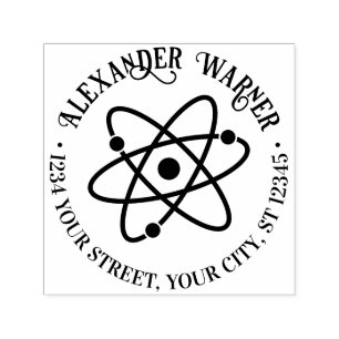 Atom Symbol #2 Name Return Address Self-inking Stamp