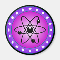 Atom Symbol on a Pink background