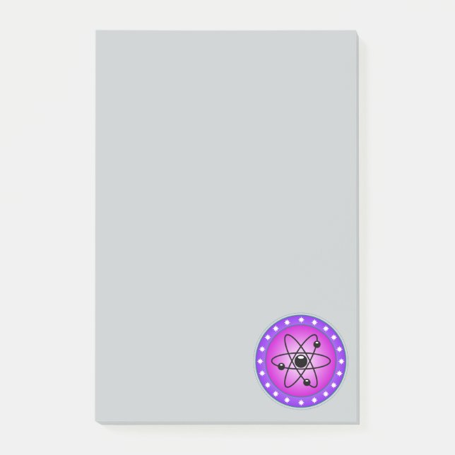 Atom Symbol on a Pink background Post-it Notes (Front)