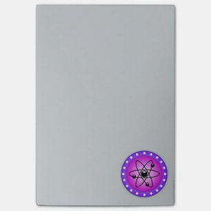 Atom Symbol on a Pink background Post-it Notes