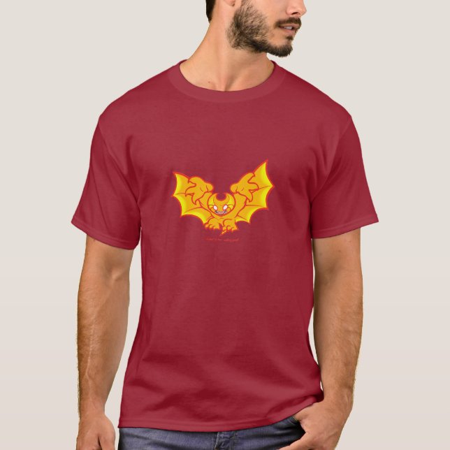 atombat atomises red outline T-Shirt 2 (Front)
