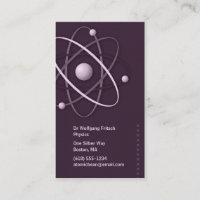 Atome - carte de visite de scientifique