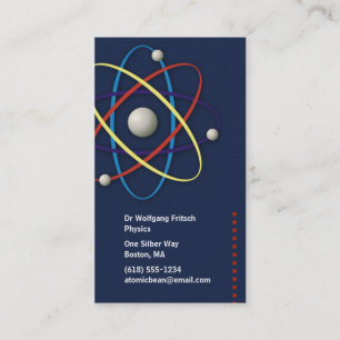 Atome - carte de visite de scientifique