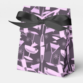 Atomic 50s Retro Martini Cocktail Pattern Favor Box