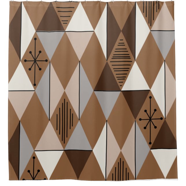 Atomic Age Art Diamonds Coffee Brown (Front)