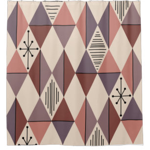 Atomic Age Art Diamonds Mauve Salmon Pink