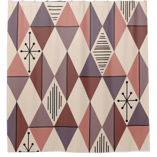 Atomic Age Art Diamonds Mauve Salmon Pink (Front)