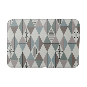 Atomic Age Art Diamonds Sage Grey Bath Mat