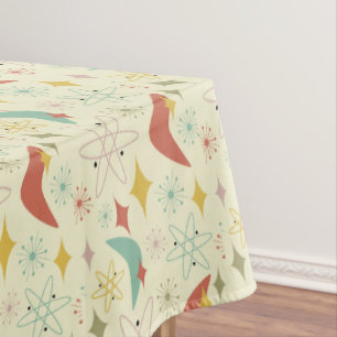 Atomic Age Boomerang Starburst Mid Century Pattern Tablecloth