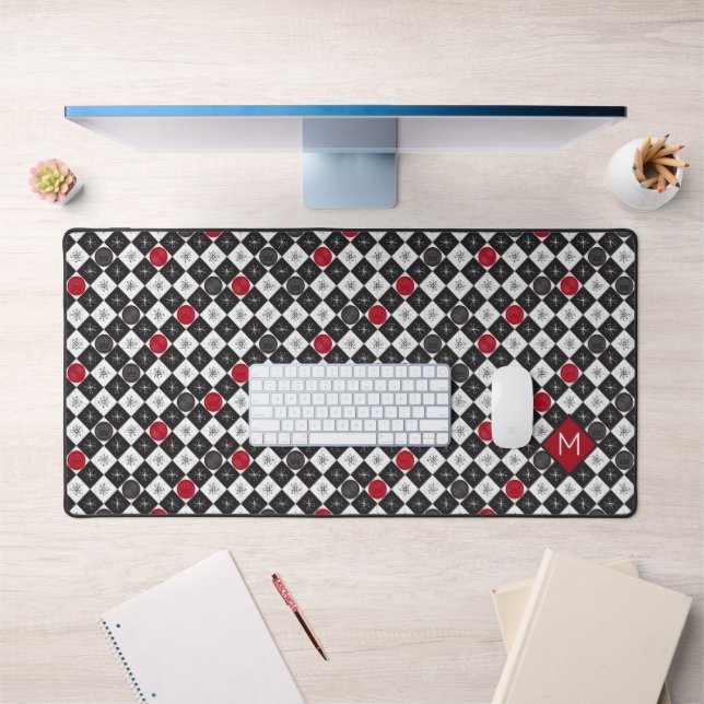 Atomic Age Checkers Desk Mat (Office 1)