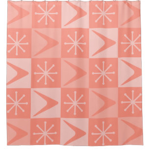 Atomic Age Chequered Boomerangs Peach