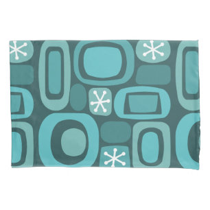 Atomic Age Fieldstones Teal Pillowcase