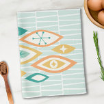 Atomic Age MCM Abstract Shapes and Stars Kitchen Towel<br><div class="desc">Inspired by the simplicity of Mid-Century design and Atomic Era,  this abstract design is sure to add warmth and personality to any space. Featuring abstract shapes and stars this is the perfect gift fon anyone who loves retro design.</div>