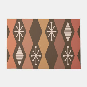 Atomic Age MCM Columns Burnt Orange Doormat