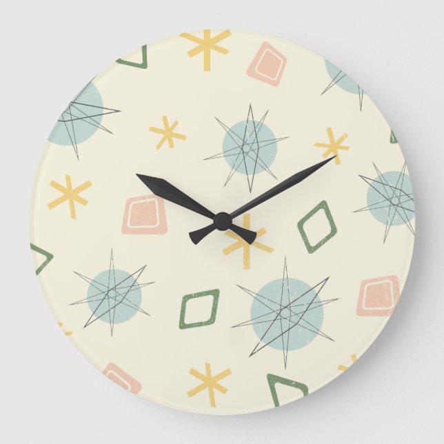 Atomic Age Planet Art Large Clock (Front)