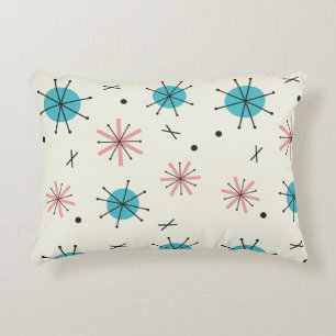 Atomic Age Planets Starbursts Accent Pillow