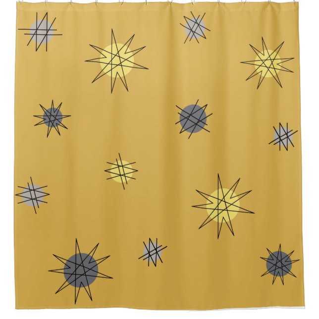 Atomic Age Starburst Planets Ochre Grey (Front)