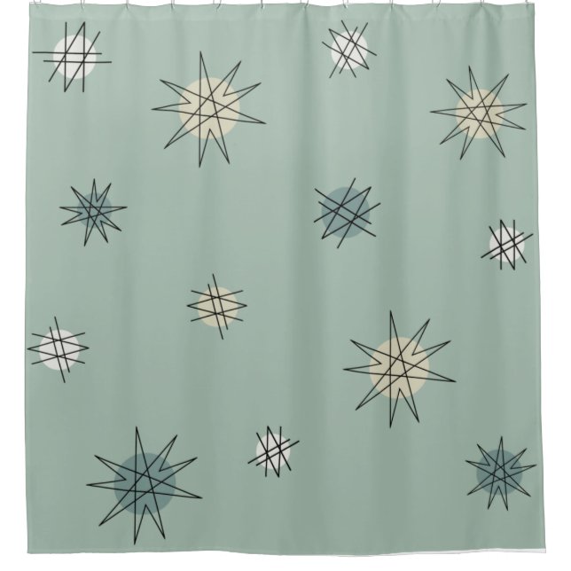 Atomic Age Starburst Planets Sage Green (Front)