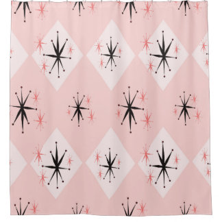 Atomic age starburst seamless pattern inspired by 
