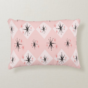 Atomic age starburst seamless pattern inspired by  accent pillow
