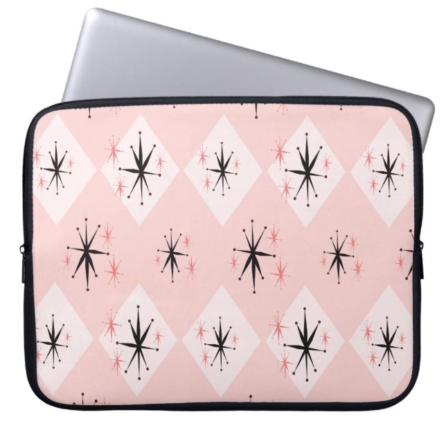 Atomic age starburst seamless pattern inspired by  laptop sleeve (Front)