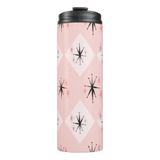 Atomic age starburst seamless pattern inspired by  thermal tumbler