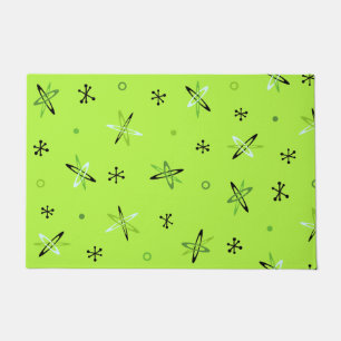 Atomic Age Starbursts Chartreuse Doormat