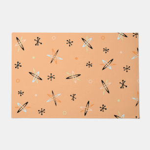 Atomic Age Starbursts Orange Doormat