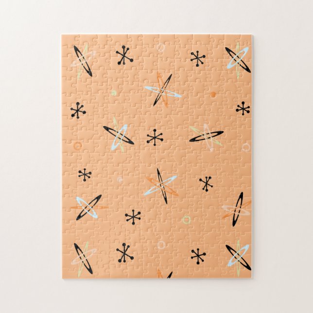 Atomic Age Starbursts Orange Jigsaw Puzzle (Vertical)