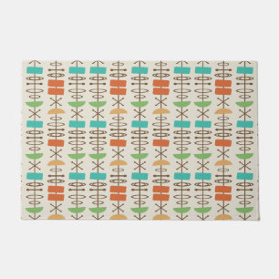 Atomic Age Symbols Multicolored Doormat