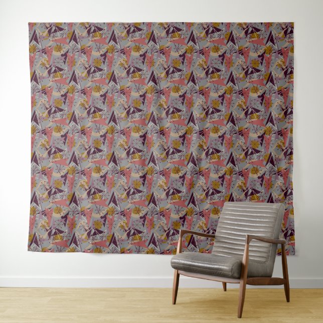 Atomic Arrows | Stylish Mid-Century Modern Tapestry (In Situ (Horizontal))