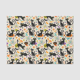 Atomic Black Cats Halloween Tissue Paper