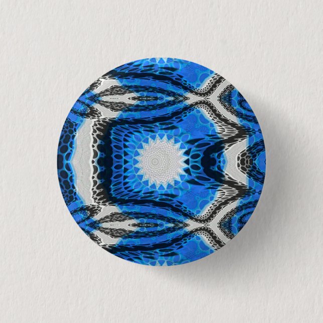 Atomic Blue 1 Inch Round Button (Front)