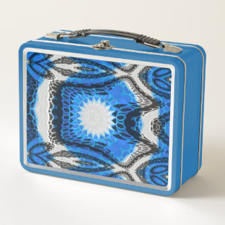 Atomic Blue Metal Lunch Box