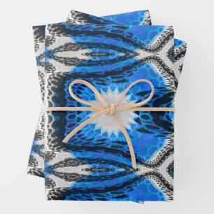 Atomic Blue Wrapping Paper Sheet
