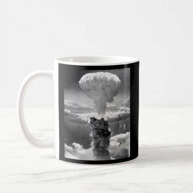 Atomic Bomb Nuclear Cloud Against Nuclear Tests Coffee Mug (Left)