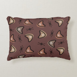 Atomic Boomerangs Starbursts Dark Academia Accent Pillow